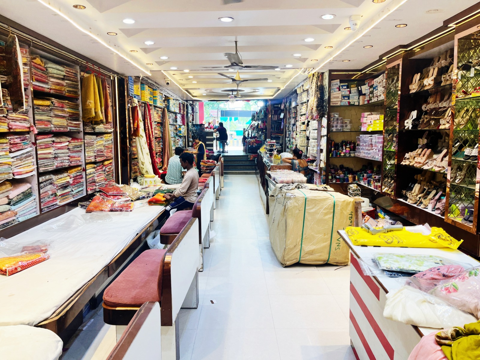 Showroom Saree Counter & Accessories Corridor